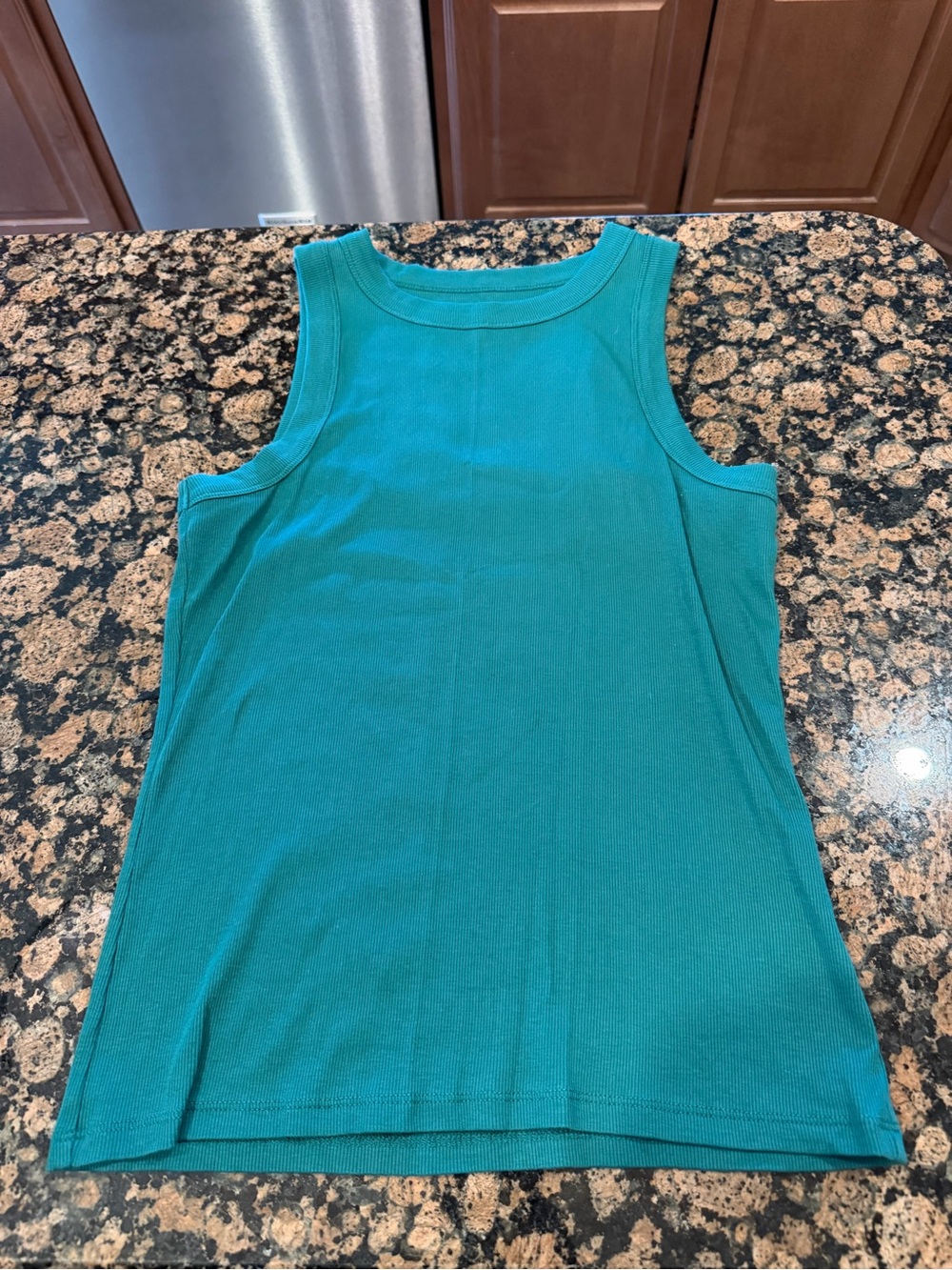 Madewell Teal Ribbed Sleeveless Tank
